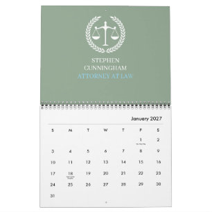 Elegant Professional for Lawyers Law Firm Office Calendar