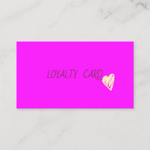  Elegant Professional Gold Hearts Pink Fluorescent Loyalty Card
