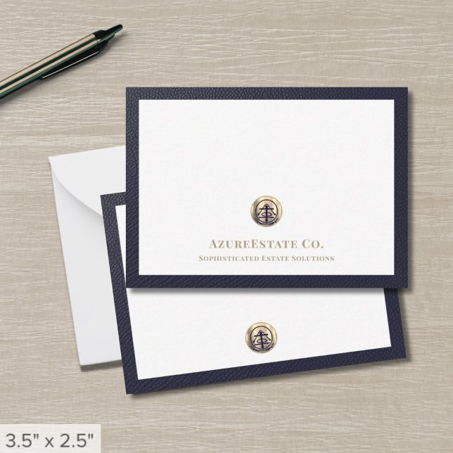 Elegant Professional Gold Logo Note Card (Creator Uploaded)
