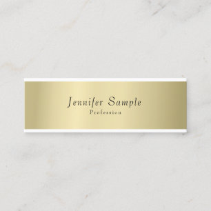 Elegant Professional Gold Look Minimalistic Modern Mini Business Card