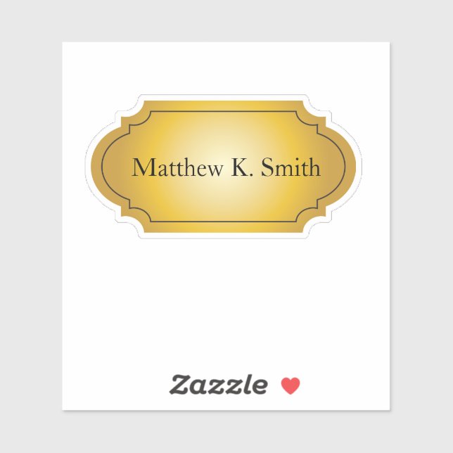 Elegant Professional Gold Name (Sheet)
