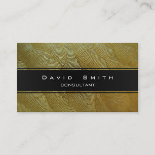 Elegant Professional Gold Simple Black Metal Business Card