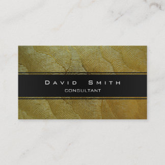 Elegant Professional Gold Simple Black Metal Business Card