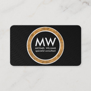 Elegant professional golden circle simple minimum business card