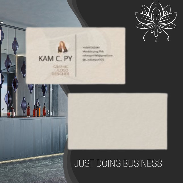 Elegant Professional Graphic Logo Designer  Business Card (Creator Uploaded)