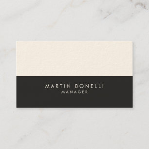 Elegant Professional Grey Cream Business Card