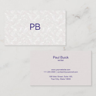 Elegant Professional Grey Pattern Bussines Card