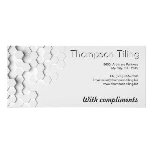 Elegant Professional Hexagon Tile Pattern Modern Rack Card