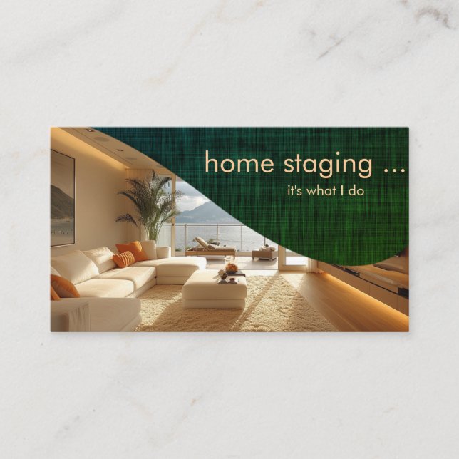 Elegant Professional Home Staging Business Card (Front)