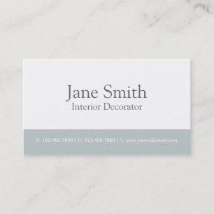 Elegant Professional Interior Design Decorator Business Card