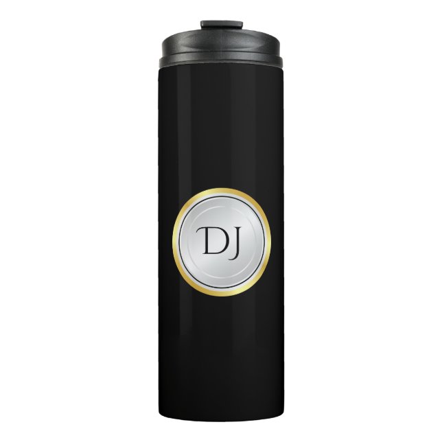 Elegant Professional Look with Monogram Thermal Tumbler (Front)