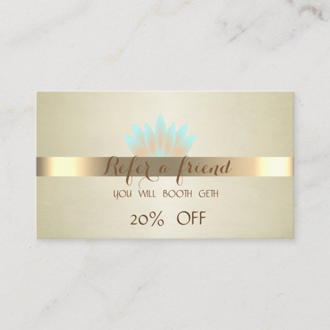 Elegant Professional,Lotus  Referral Card (Front)