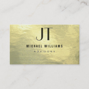 ELEGANT PROFESSIONAL METAL MODERN SIMPLE GOLD BUSINESS CARD
