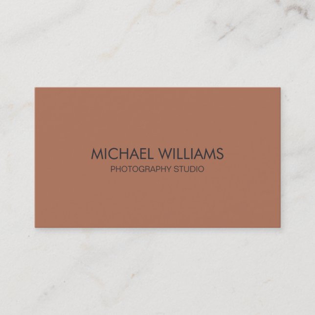 Elegant professional metal simple matte shine business card (Front)