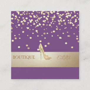 Elegant ,Professional Modern,Confetti,High Heel Square Business Card