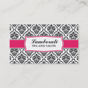 Elegant Professional Modern Damask Floral Pattern Business Card