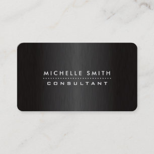 Elegant Professional Modern Makeup Artist Black Business Card