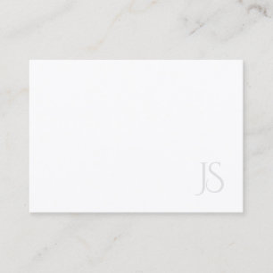 Elegant Professional Modern Monogram Simple Plain Business Card