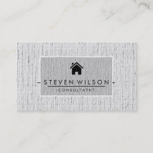Elegant Professional Modern Real Estate Linen Business Card
