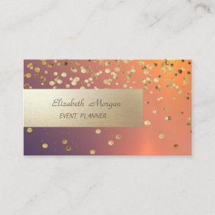 Elegant Professional, Modern,Shiny Confetti Business Card