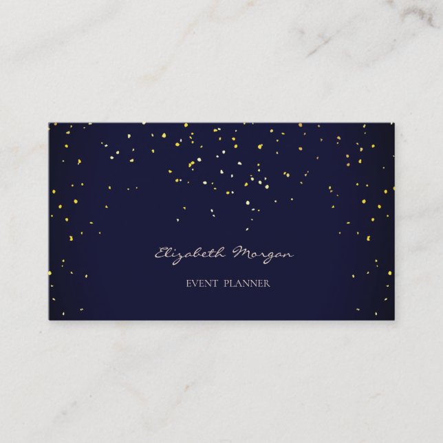 Elegant Professional Modern Simple Confetti Business Card (Front)