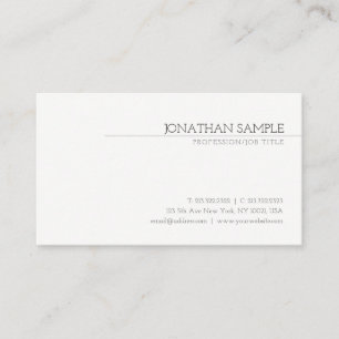Elegant Professional Modern Simple Plain Trendy Business Card