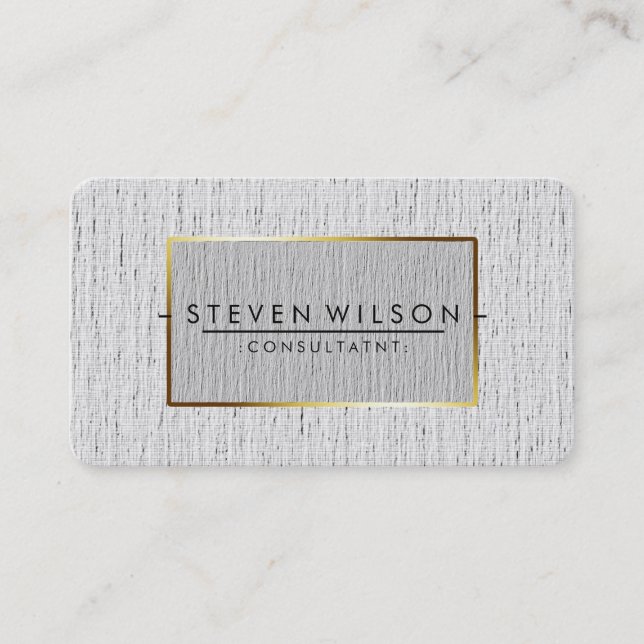 Elegant Professional Modern Subtle Plain Gold Business Card (Front)