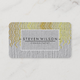 Elegant Professional Modern Subtle Plain Linen Business Card