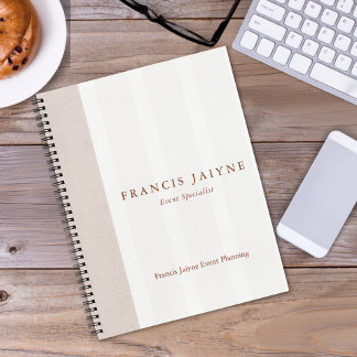 Elegant Professional Neutral Tones Business Notebook