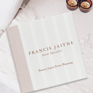 Elegant Professional Neutral Tones Event Planner Binder
