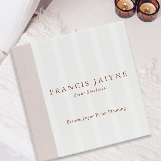 Elegant Professional Neutral Tones Event Planner Binder (Elegant Professional Neutral Tones Event Planner 3 Ring Binder)