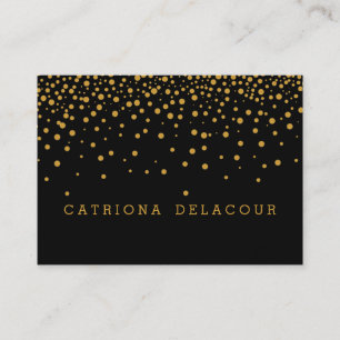 Elegant Professional Plain Modern  Black Gold Foil Business Card