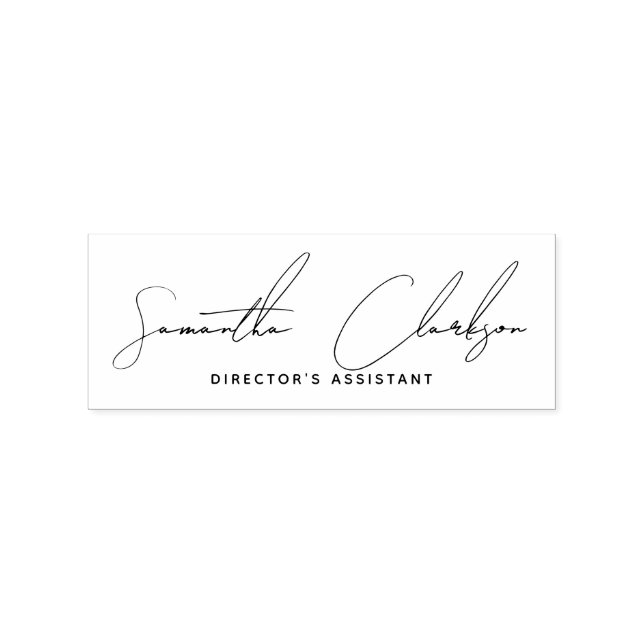 Elegant Professional Signature Handwritten Script Rubber Stamp (Imprint)