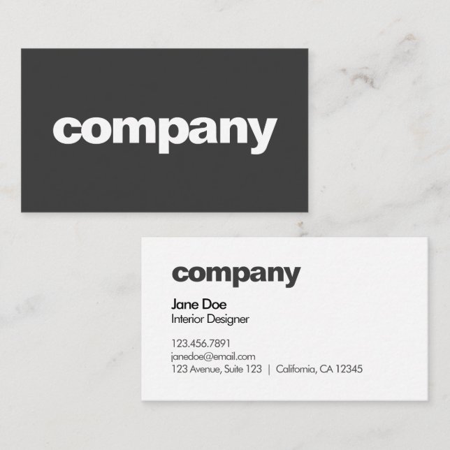 Elegant Professional Simple Minimalist Business Card (Front/Back)