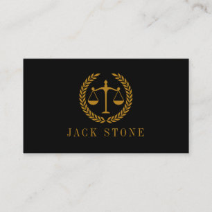 Elegant Professional Simple Minimalist Lawyer Business Card