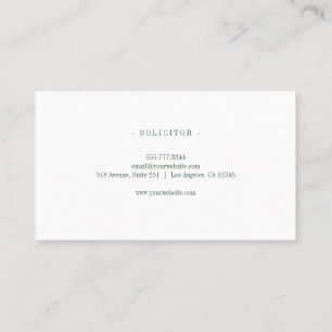 Elegant Professional Simple Minimalist Lawyer Business Card