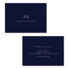 Elegant Professional Simple Monogram Minimal Navy