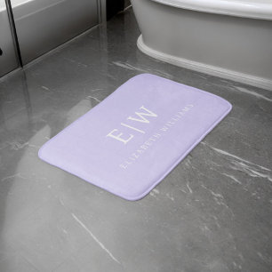 Elegant Professional Simple Monogram Minimalist Bath Mat