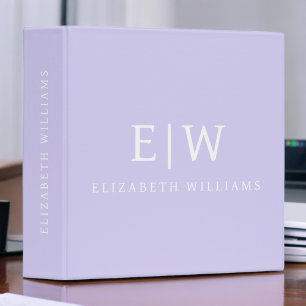 Elegant Professional Simple Monogram Minimalist Binder