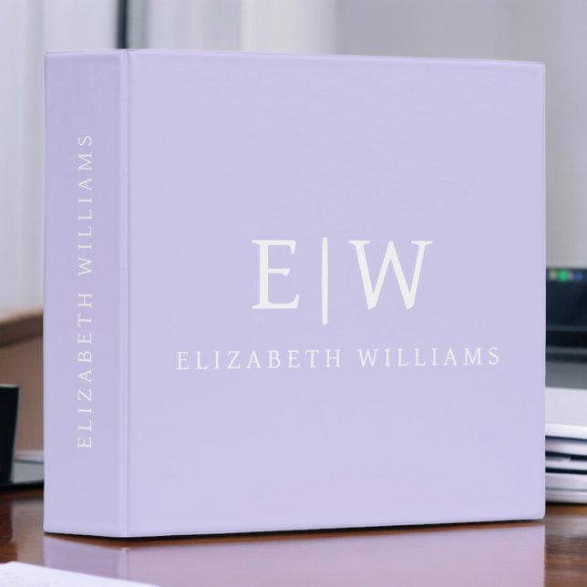 Elegant Professional Simple Monogram Minimalist Binder (Creator Uploaded)
