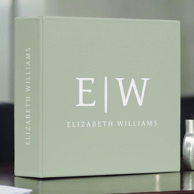 Elegant Professional Simple Monogram Minimalist Binder (Creator Uploaded)