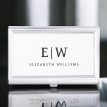Elegant Professional Simple Monogram Minimalist Business Card Holder<br><div class="desc">Introducing our Elegant Professional Simple Monogram Minimalist Collection: Elevate your style with timeless sophistication and understated elegance. Crafted with meticulous attention to detail, this collection features minimalist designs adorned with your personalized monogram. Each piece exudes professionalism and refinement, perfect for making a lasting impression in any setting. From sleek stationery...</div>