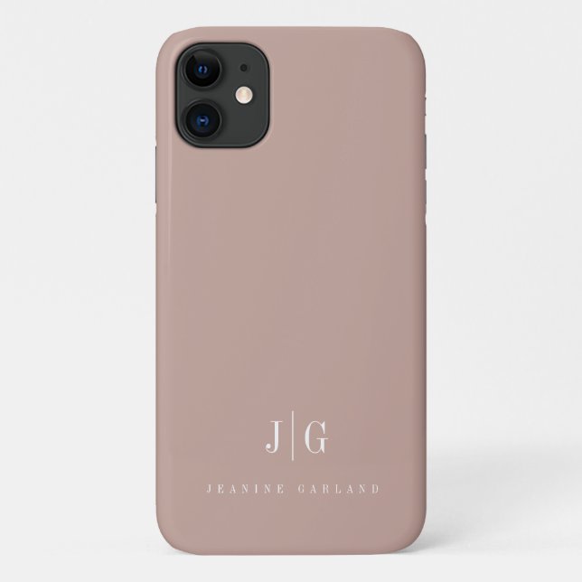 Elegant Professional Simple Monogram Minimalist Case-Mate iPhone Case (Back)