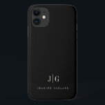 Elegant Professional Simple Monogram Minimalist iPhone 11 Case<br><div class="desc">Modern elegant iphone case with your monogram in an upscale typography layout. Professional and simple customization.</div>
