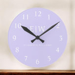 Elegant Professional Simple Monogram Minimalist Large Clock<br><div class="desc">Introducing our Elegant Professional Simple Monogram Minimalist Collection: Elevate your style with timeless sophistication and understated elegance. Crafted with meticulous attention to detail, this collection features minimalist designs adorned with your personalized monogram. Each piece exudes professionalism and refinement, perfect for making a lasting impression in any setting. From sleek stationery...</div>