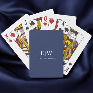 Elegant Professional Simple Monogram Minimalist Playing Cards