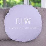 Elegant Professional Simple Monogram Minimalist Round Pillow<br><div class="desc">Introducing our Elegant Professional Simple Monogram Minimalist Collection: Elevate your style with timeless sophistication and understated elegance. Crafted with meticulous attention to detail, this collection features minimalist designs adorned with your personalized monogram. Each piece exudes professionalism and refinement, perfect for making a lasting impression in any setting. From sleek stationery...</div>