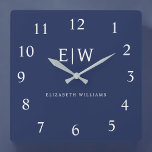 Elegant Professional Simple Monogram Minimalist Square Wall Clock<br><div class="desc">Introducing our Elegant Professional Simple Monogram Minimalist Collection: Elevate your style with timeless sophistication and understated elegance. Crafted with meticulous attention to detail, this collection features minimalist designs adorned with your personalized monogram. Each piece exudes professionalism and refinement, perfect for making a lasting impression in any setting. From sleek stationery...</div>