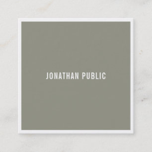 Elegant Professional Sleek Template Luxury Modern Square Business Card
