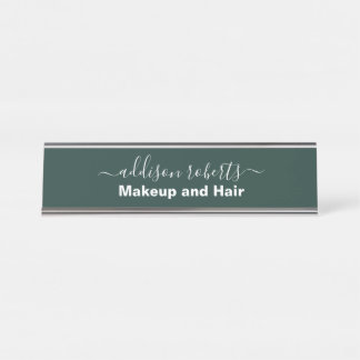 Elegant Professional Terracotta Boho  Desk Name Pl Desk Name Plate